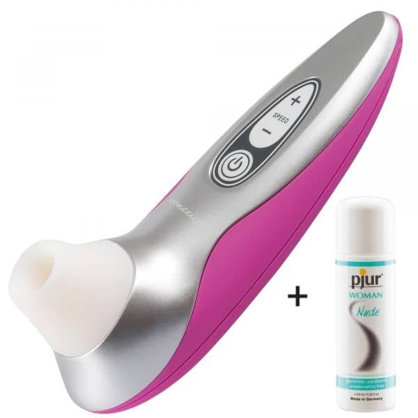 Womanizer Pro 40 Magenta/Silver + Glidmedel