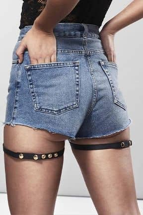 Bondage Bijoux Indiscrets Maze Shorts Garter Black