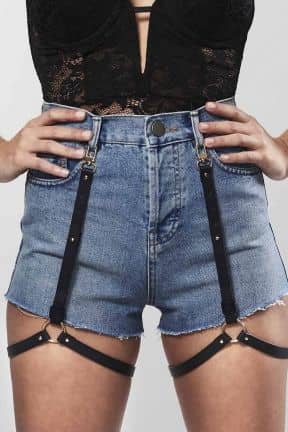 Rollspel Bijoux Indiscrets Maze Shorts Garter Black