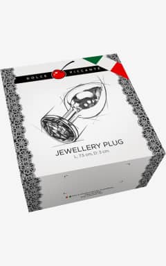 Buttplug Jewellery S Silver/Diamond 3 cm