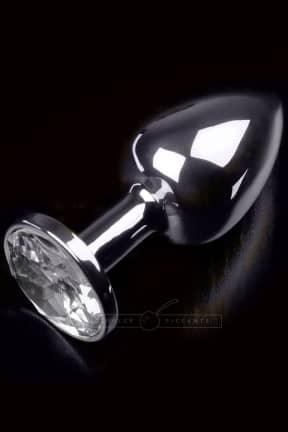 Buttplug Jewellery S Silver/Diamond 3 cm