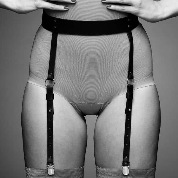 Bijoux Indiscrets Maze Suspender Belt Black