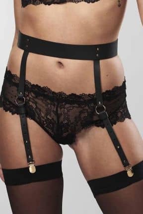 Sexiga Underkläder Bijoux Indiscrets Maze Suspender Belt Black
