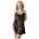 Satin Neglige Schwarz L