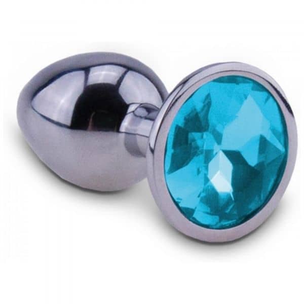 RelaXxxx - Silver Starter Butt Plug Blue Medium