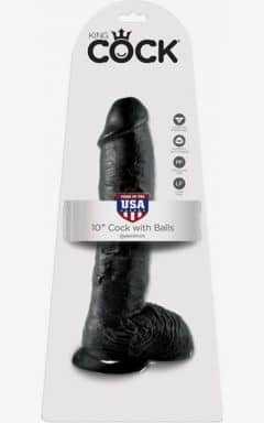 Alla King Cock Cock svart dildo 25 cm