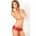 Crotchless Lace Bow-Back Panty Red M/L