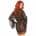 Sheer Robe with Flared Sleeves S/M Black