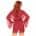 Sheer Robe with Flared Sleeves S/M Red