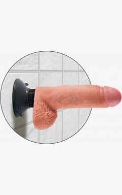 Njutningsleksaker King Cock 7" Vibrating Cock with Balls