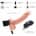 7" Vibrating Hollow Strap-On with balls