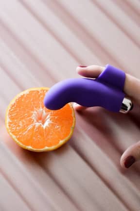 Orgasmglappet Finger Vibrator Silicone Lila