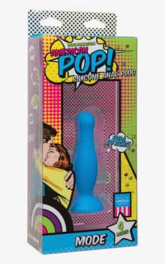 Buttplug American Pop Mode 4 Inch Blue