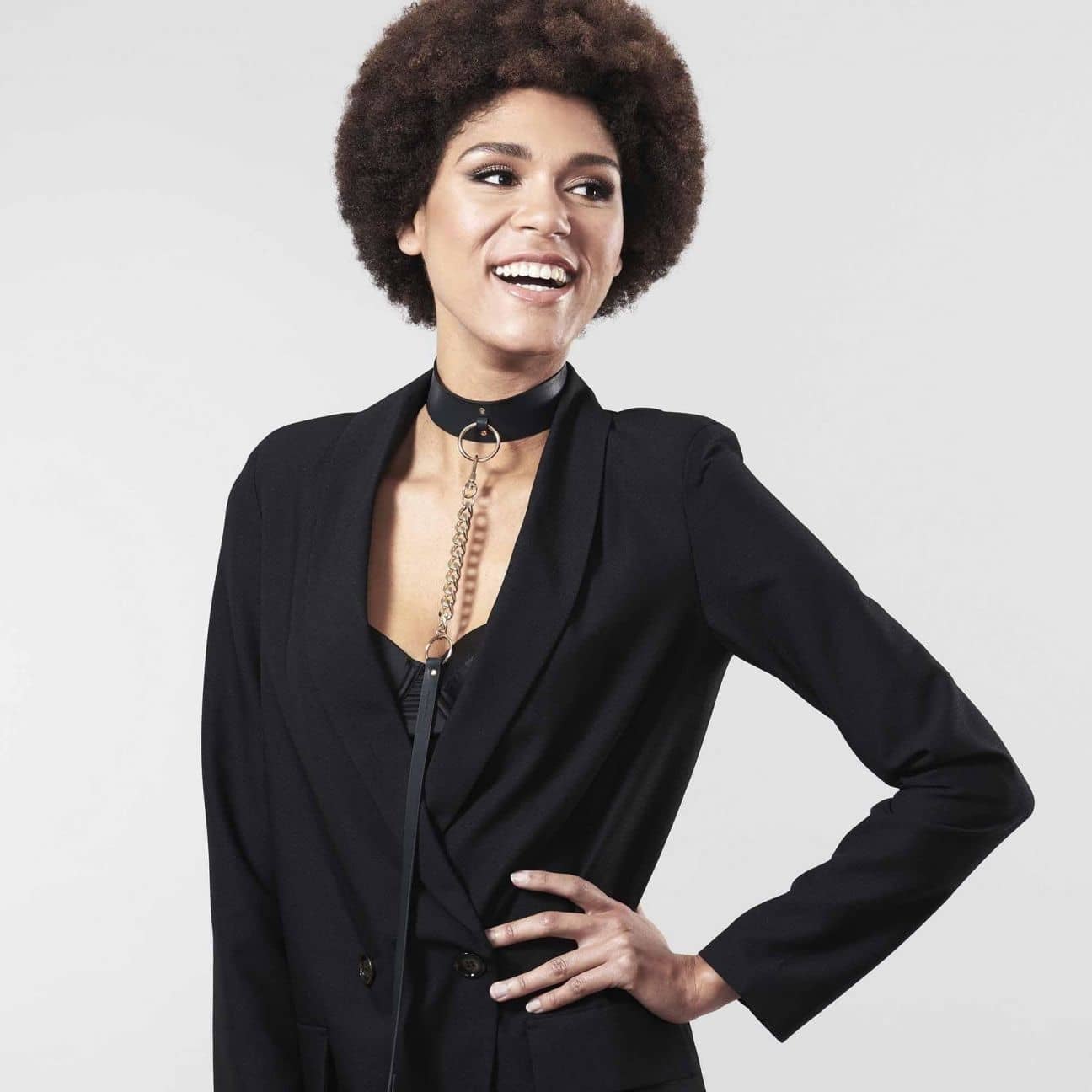 Bijoux Indiscrets Maze Wide Choker Black detaljbild