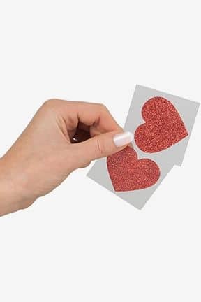Kroppssmycken Nipple Sticker Heart Red
