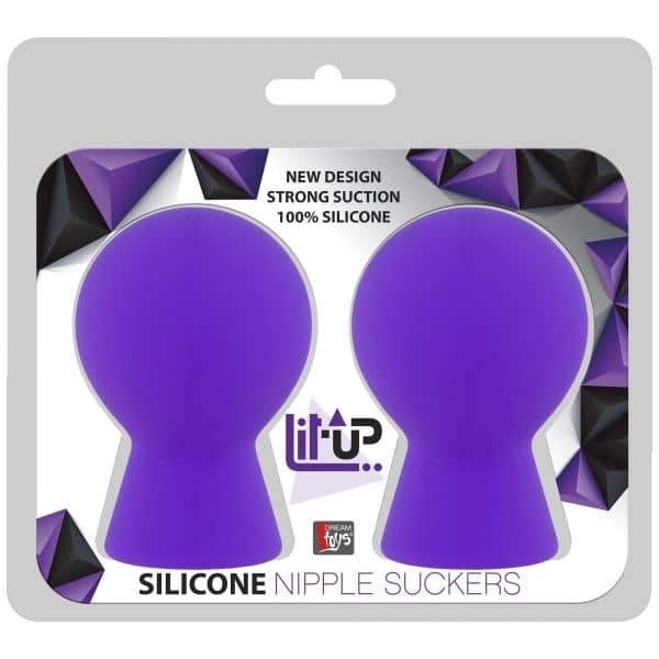 Lit-Up Nipple Suckers Small Purple, detaljbild