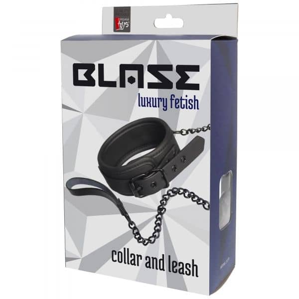 Blaze Collar and Leash Black – produktfoto ovanifrån