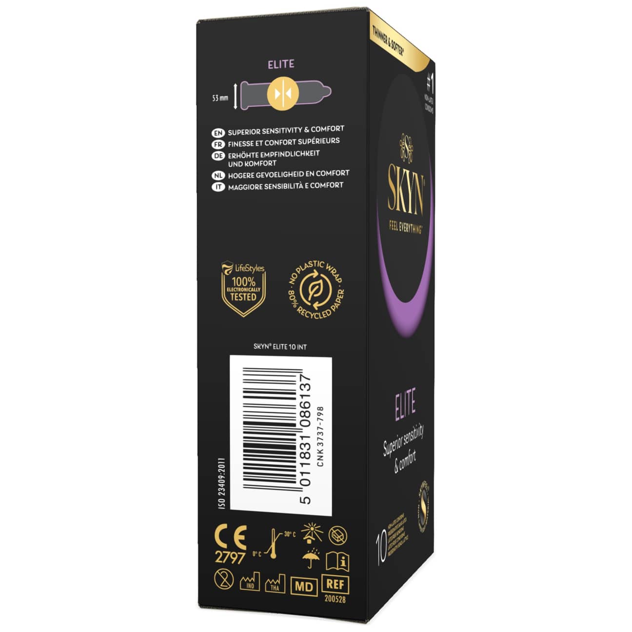 Skyn Elite kondomer produktdetaljer