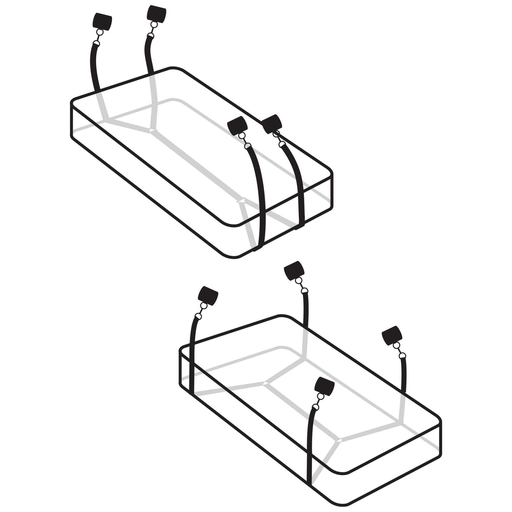 Набор для бондажа Pipedream Ultimate Bed Restraint System, черный 2191-23 PD - PipeDream - Наборы для фиксации - Купить