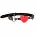 Heart Ball Gag - Black/Red