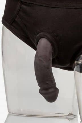 Alla Silicone Packing Penis 4" Black