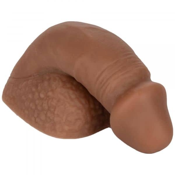 Silicone Packing Penis 4" Brown