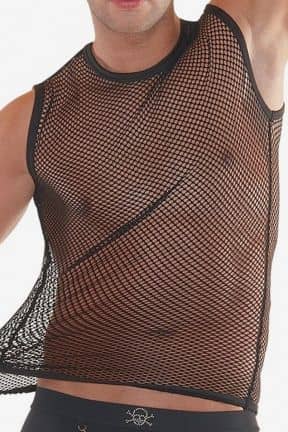 Alla Net Tank Top Black