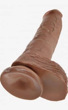 Anal Leksaker King Cock 10inch Cock With Balls Tan
