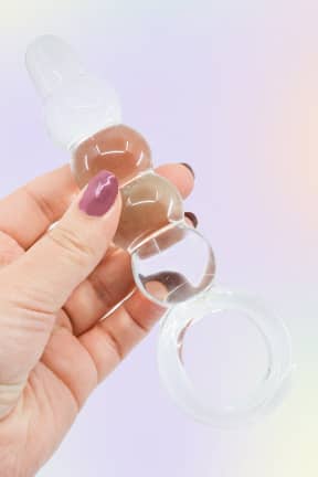 Buttplug Glassy Clear Bubble Plug