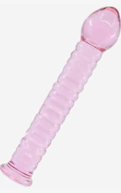 För kvinnor Glassy Rose Ripple Dildo