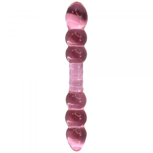 Glassy Rose Double Bubble Dildo