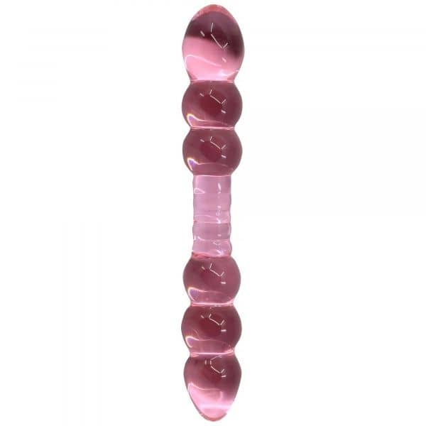 Glassy Rose Double Bubble Dildo