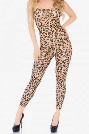 Alla Bodystocking Footless Leopard S/M