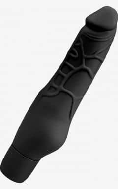 Dildos med vibrator Silicone Realistic svart dildo