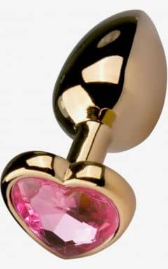 Anal Leksaker Metal Butt Plug No.3 - Gold/Pink