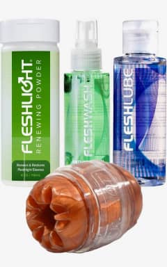 Klaviyo-fleshlube Fleshlight quickshot med glid, rengöring & Renewing powder
