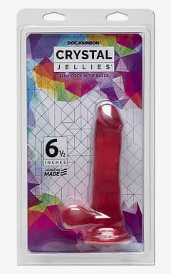 Alla Crystal Jellies Slim Cock w. Balls Pink 6,5in