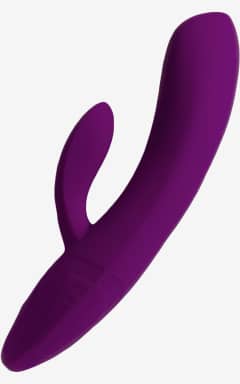 Vibratorer Laid - V.1 Silicone Rabbit Vibrator Purple