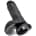 King Cock Cock With Balls Black 8in