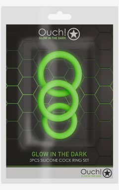 Penisringar 3 pcs Cock Ring Set Glow in the Dark