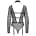 Lace Body with Straps Black L