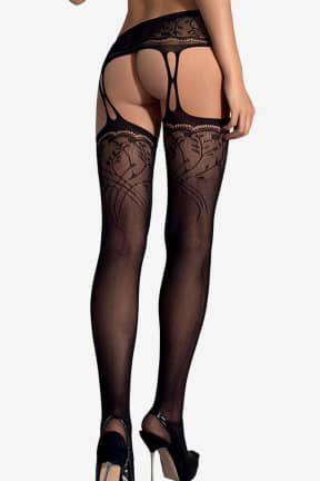 Alla Obsessive Garter Stockings Black OS