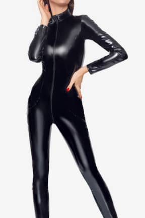 Alla Black Level Vinyl Jumpsuit