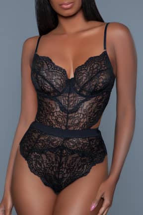 Sexiga Underkläder BeWicked Bettany Bodysuit Black L