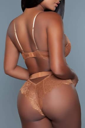 Sexiga Underkläder BeWicked Bettany Bodysuit Caramel S