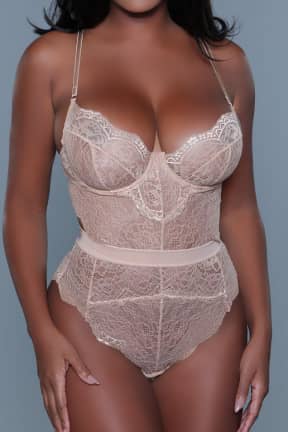 Sexiga Underkläder BeWicked Bettany Bodysuit Nude M