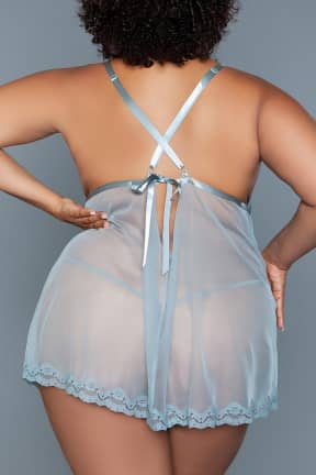 Alla BeWicked Bridgette Babydoll Grey