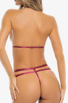 Sexleksaker Rea I Like It Rough 2PC Choker Set Burgundy