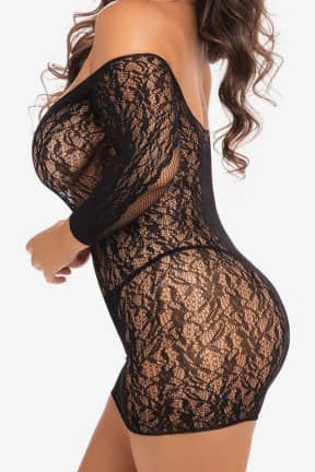 Sexleksaker Rea Demure Long Sleeve Mini Dress