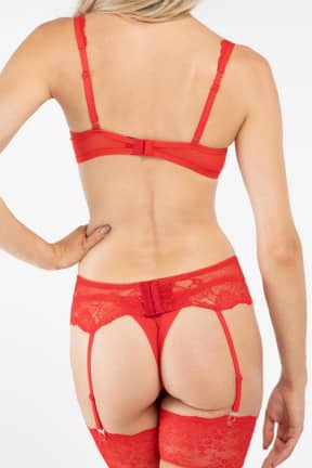 Alla Besired 3 Piece Bra Set Marzia Red S/M